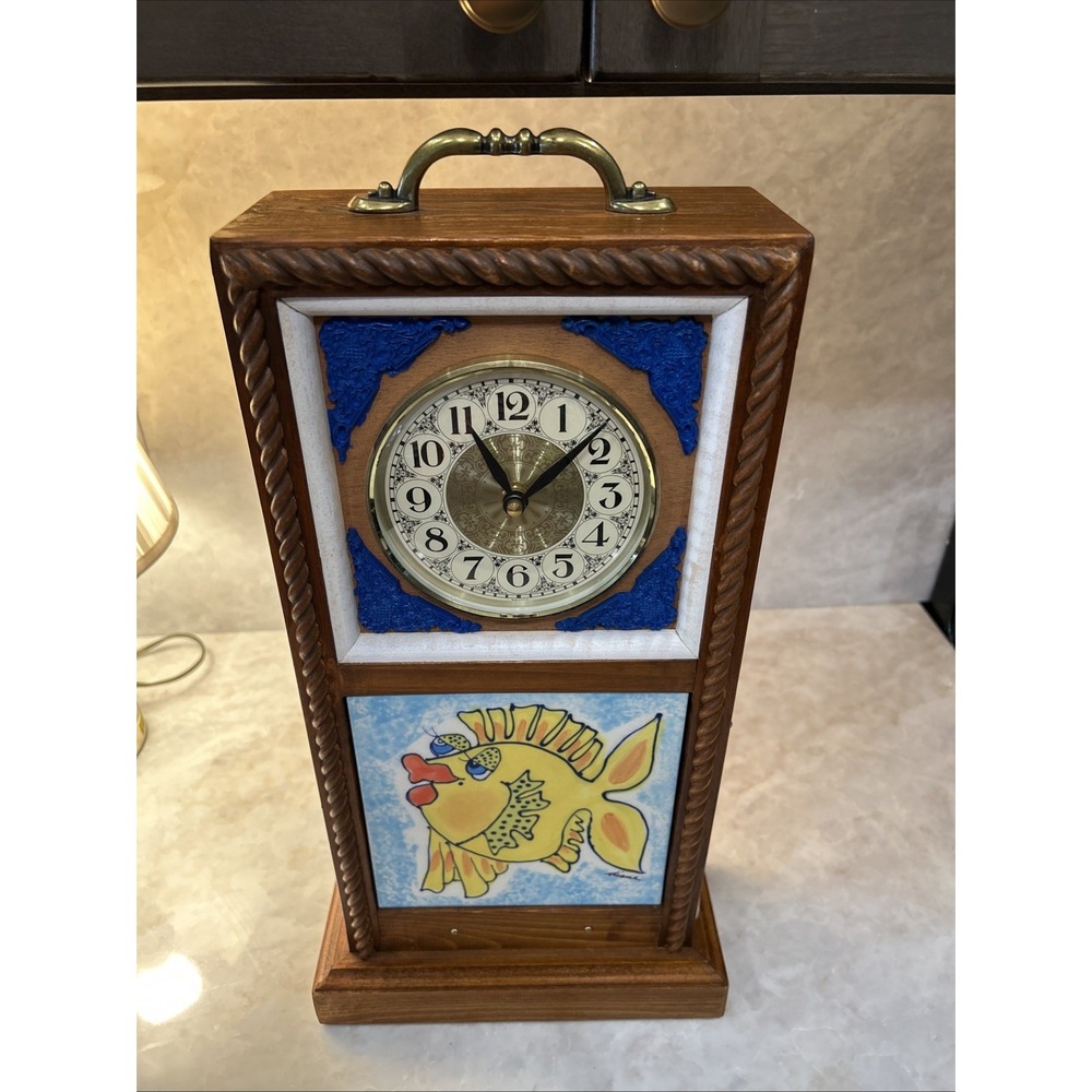 Handcrafted Clock With Pine Finish